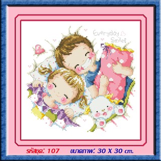 ไอแอมครอสติช iamcrossstitch DIY รหัส L-107 30x30 cm. ชุดอุปกรณ์งานฝีมือปักครอสติชครบชุด