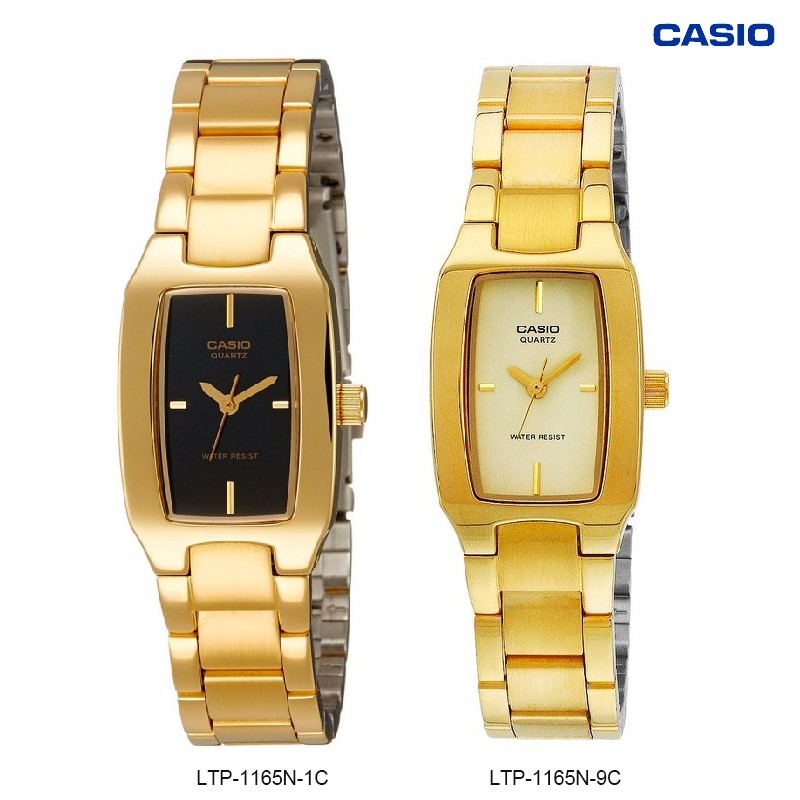นาฬิกาข้อมือ Casio นาฬิกาสำหรับผู้หญิง LTP-1165N LTP-1165N-1C LTP-1165N-9C สายสแตนเลสสีทอง