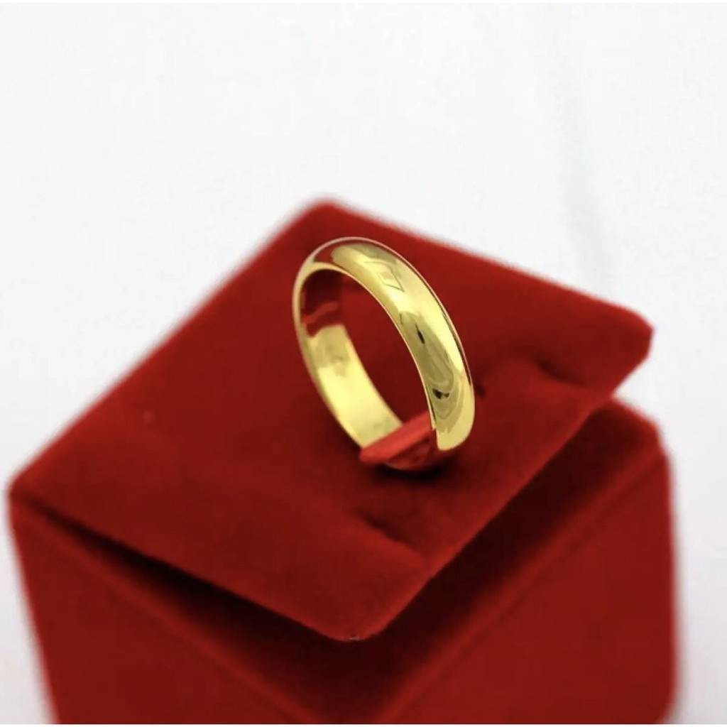 แหวนเกลี้ยง แหวนเศษทองเยาวราช ขนาด1-3สลึง แหวนหุ้มทองคำแท้ งานไมครอน กว้าง 3 มิล