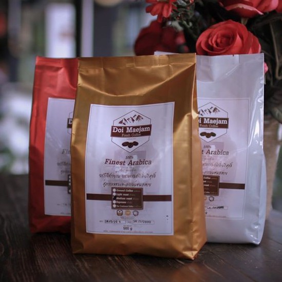 เมล็ดกาแฟสด 500กรัม หอมกรุ่นกาแฟอาราบิก้าแท้100%จากธรรมชาติ ดอยแม่แจ๋ม ลำปาง คั่วเข้ม คั่วกลาง