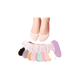 Mellor Chic : Short Socks 10Pair/Pack ถุงเท้าข้อเว้า 10คู่/แพ็ค ถุงเท้าคัชชู ซ่อนขอบ มีซิลิโคนกันหลุด มีทั้งหมด10สี