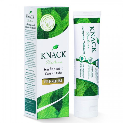 ↂ▬ลดเพิ่ม 60 KNACK NATURE HERBAPEUTIC TOOTHPASTE 100g 18g ยาสีฟัน แนค เนเจอร์ ขนาด 100กรัม , 18 กรัม
