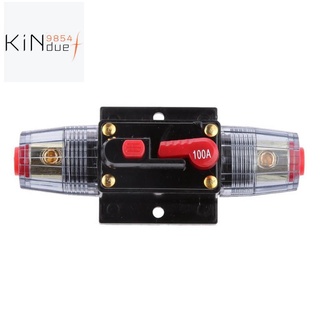 12V-24V Inline วงจรเบรกเกอร์อัตโนมัติ 100A สวิทช์รีเซ็ตเครื่องเสียงรถยนต์