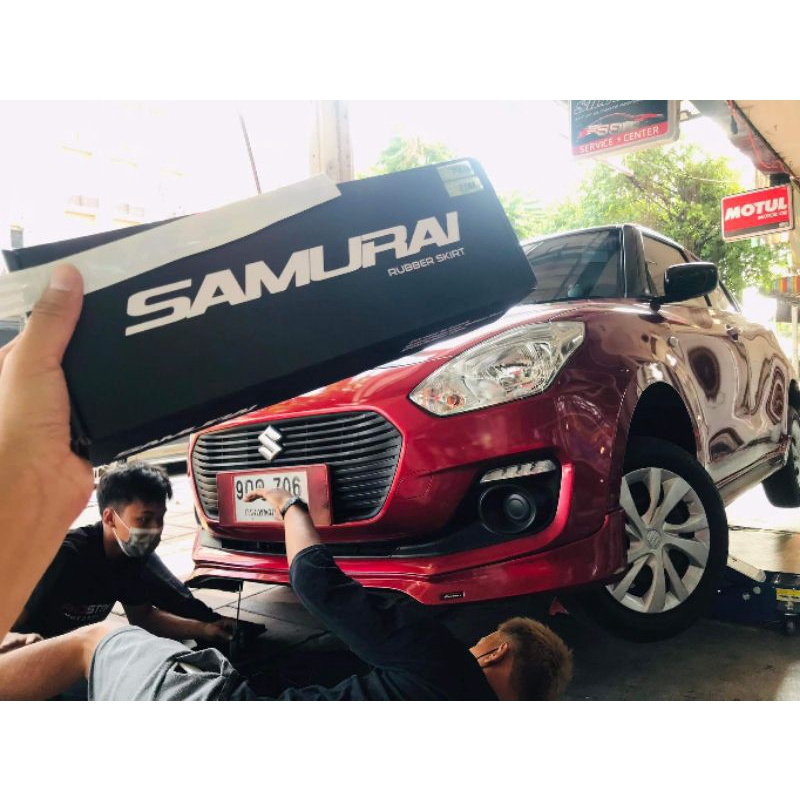 ลิ้นยาง กันกระแทก Samurai ติดตั้งง่าย ไม่ต้องเจาะได้ Skirt front Lip Spoiler Bumper แนะนำเจาะลึกจะดีกว่า