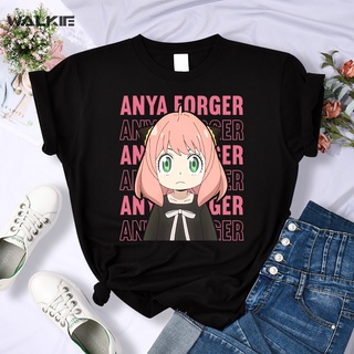 เสื้อยืดแขนสั้นลําลอง พิมพ์ลาย Anya Forger Spy X Family Art แฟชั่นฤดูร้อน สไตล์ฮาราจูกุ สําหรับผู้หญิง