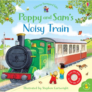 หนังสือนิทานภาษาอังกฤษ Poppy and Sams Noisy Train Book (Farmyard Tales Poppy and Sam) - Board book