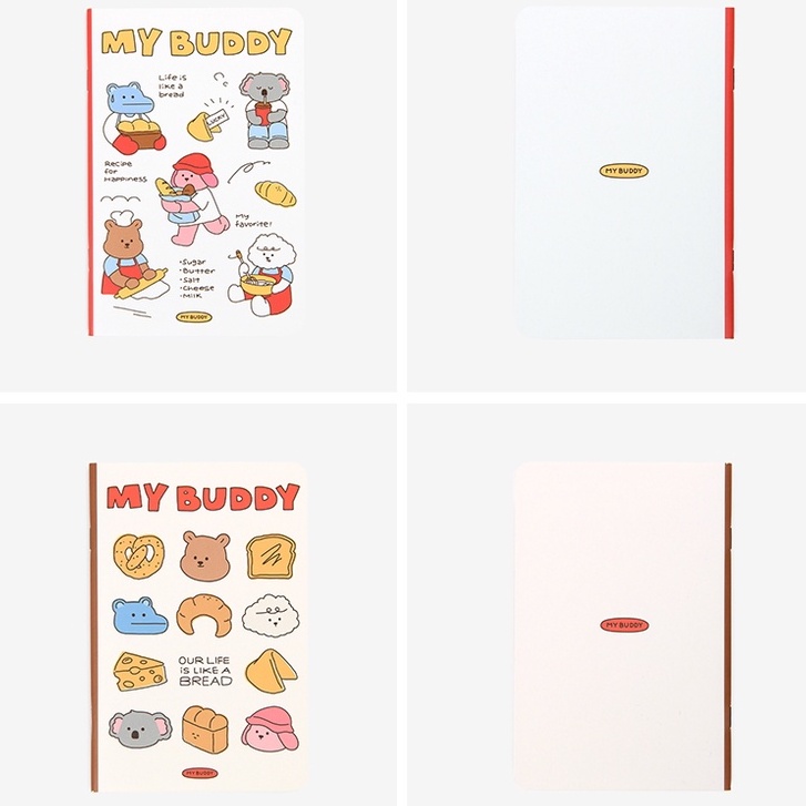 Mini Note 2P (My Buddy & Jelly Bear) เซ็ตสมุดโน้ตน้องหมีขนาด A6 เซ็ต 2 เล่ม จาก Dailylike ลิขสิทธิ์แท้