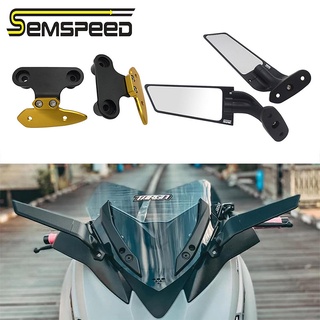 Semspeed กระจกมองข้าง CNC พร้อมตัวยึดกระจกมองหลัง สําหรับ Yamaha XMAX 300 250 2017-2023