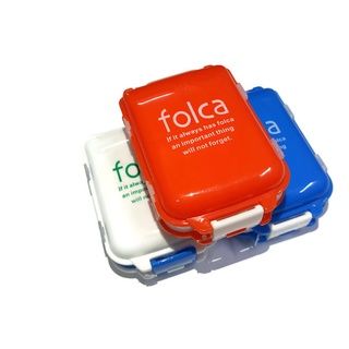 Folca Pill Box ตลับใส่ยา กล่องใส่ยาทรงสี่เหลี่ยม 8 ช่อง ตลับใส่ของเอนกประสงค์ กล่องใส่เครื่องประดับ