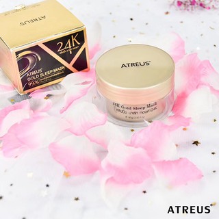 ของแท้ATREUS 24K GOLD SLEEPING MASK 99.9% 80g.เอเทรียสมาส์กทองคำ หน้าเด็ก ลดริ้วรอย ผิวอ่อนเยาว์ กระจ่างใส ลดจุดด่างดำ