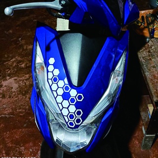 สติกเกอร์ ลายรังผึ้ง สําหรับติดตกแต่งด้านหน้ารถจักรยานยนต์ Honda Beat