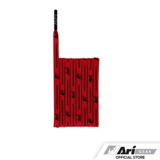 ARI COLORFUL SHOELACES - 5MM/125CM - RED/BLACK เชือกรองเท้า อาริ คัลเลอร์ฟูล สีแดง