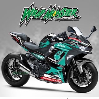 สติ๊กเกอร์แต่งลายรถ Kawasaki Ninja 400 รอบคัน ลาย Petronas