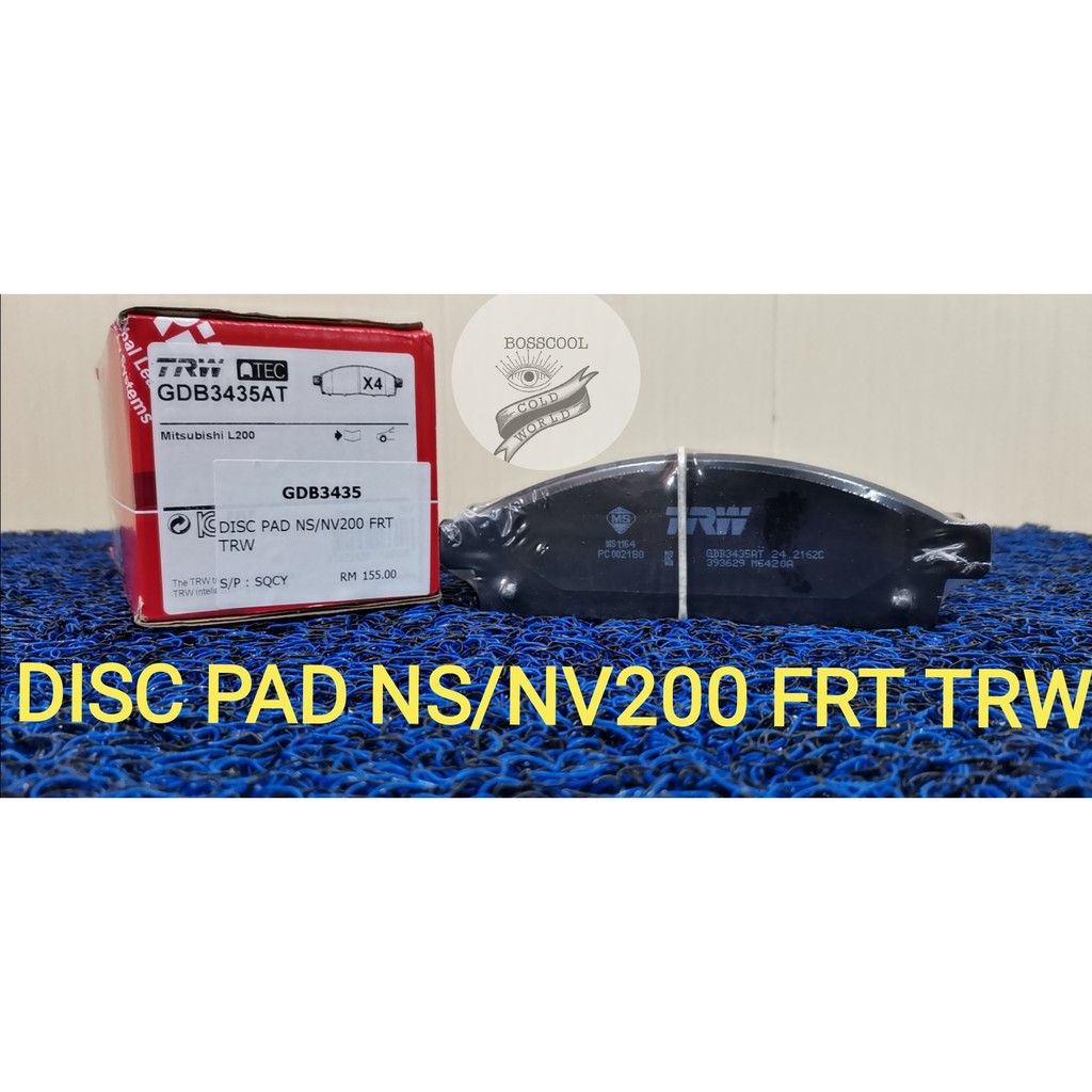 TRW-NISSAN NV200 ผ้าเบรกหน้า( GDB3435AT )