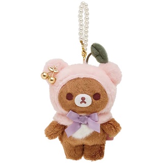 [ส่งตรงจากญี่ปุ่น] พวงกุญแจตุ๊กตา Rilakkuma Chairoikoguma Jewel Cherry Japan San-X