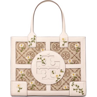 TORY BURCH Ella Jacquard Embroidered Quadrant Tote