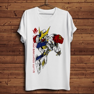 เสื้อยืดผ้าฝ้ายMg15r2 เสื้อยืดลําลอง ผ้าฝ้าย แขนสั้น พิมพ์ลายอนิเมะ barbatos gundam after final battle สีขาว สําหรับผู้ช