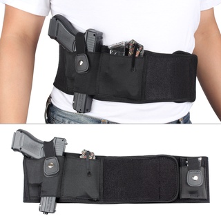 Kosibate Tactical Concealed Military Pistol Belly Band Holster Airsoft Neoprene Pistol Holster Holder with Magazine Pouc