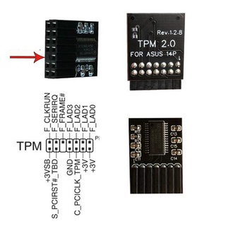 โมดูลรักษาความปลอดภัยเข้ารหัส Tpm 2.0 รองรับเวอร์ชั่น 14 20Pin สําหรับ Asus Spi M R2.0