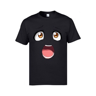 เสื้อยืด ผ้าฝ้าย 100% พิมพ์ลายอนิเมะ Love Smile Ahegao Adorable Phiz Face สีเขียว สไตล์ญี่ปุ่น ของขวัญที่ดีที่สุดS-5XL