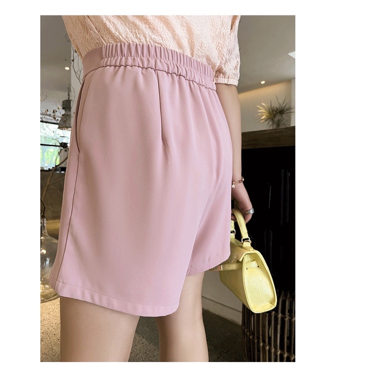 CiCi Plus+(807)กางเกงขาสั้นเอวสูงสม็อคหลัง ซิปข้าง มีกระเป๋า2ข้างทรงสวย เก็บพุงสาวอวบอ้วน พลัสไซส์ - รูปที่ 6