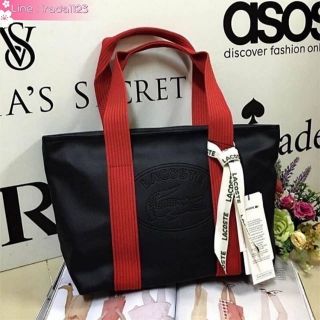 LACOSTE TOTE BAG WITH ZIP ของแท้ ราคาถูก