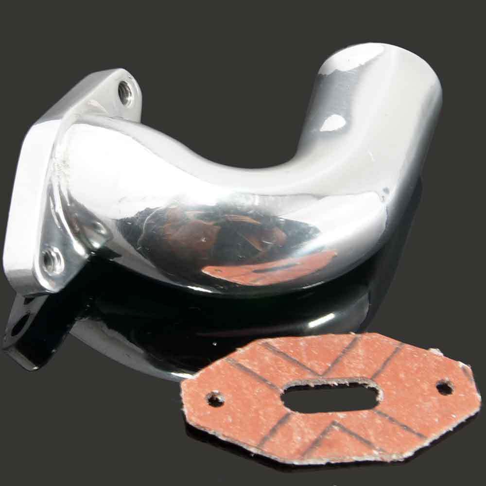 RC HSP 02031 A Silver Exhaust Manifold + PAD For HSP 1:10 Nitro Car Buggy Truck