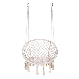 [ส่งฟรี] 1-SEAT HANGING HAMMOCK CHAIR SPRING NORDIC CHILLAX BEIGE ชิงช้า 1 ที่นั่ง สีเบจ ชิงช้า เฟอร์นิเจอร์นอกบ้าน สวน