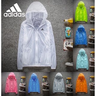 Adidas เสื้อแจ็กเก็ต เสื้อกันลม กันน้ํา ป้องกันรังสียูวี UPF40+