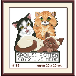 ไอแอมครอสติช iamcrossstitch DIY รหัสTmini-136 20x20 cm. ชุดอุปกรณ์งานฝีมือปักครอสติชครบชุด