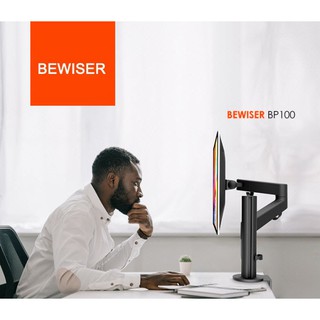 BEWISER BP100 ขาตั้งคอม จอมอนิเตอร์VESA14"-40" แขนอลูมินั่มยาวดัดปรับหมุน360 ํ Max 9kg TV Monitor Arm Mount Stand