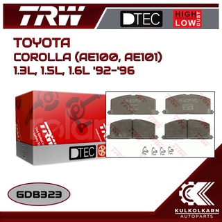 ผ้าเบรคหน้า TRW สำหรับ COROLLA (AE100, AE101) 1.3L, 1.5L, 1.6L 92-96 (GDB323)