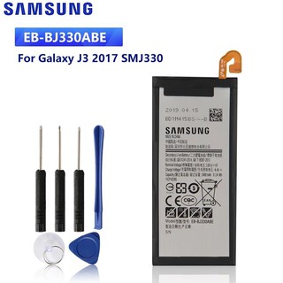 SAMSUNGแบตเตอรี่ทดแทนEB-BJ330ABEสำหรับSamsung GALAXY 2017 Edition J3 SM-J330 J3300 แท้แบตเตอรี่ 2400MAh