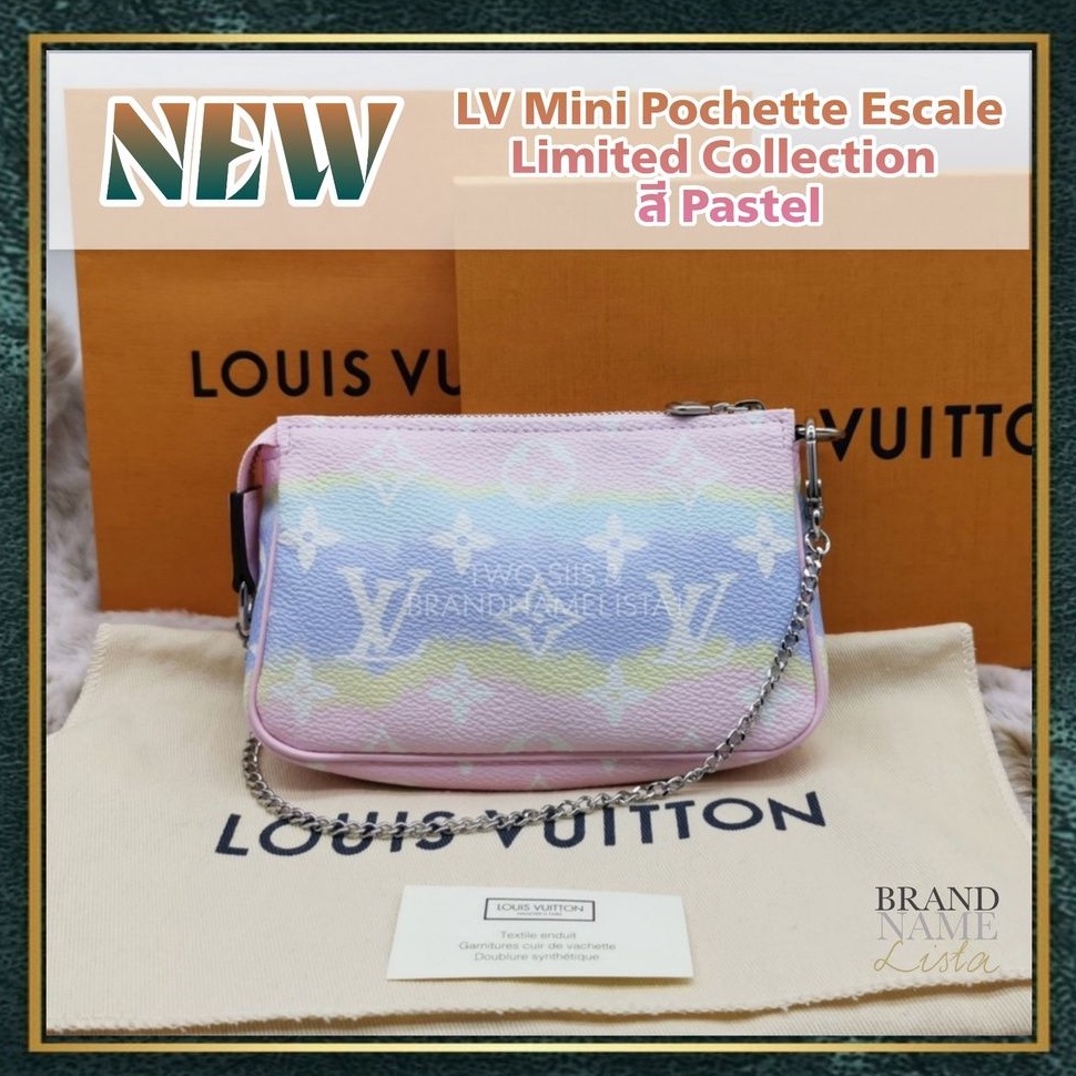 [สอบถามก่อนกดซื้อ]​ แท้​ 💯 LV Mini Pochette Escale DC20 Limited Collection สีPastel อุปกรณ์ กล่อง ถุงผ้า การ์ด ถุงกระดาษ