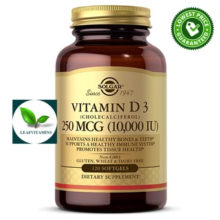 SOLGAR  VITAMIN D3 (CHOLECALCIFEROL) 250 MCG (10,000 IU) / 120  SOFTGELS