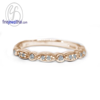 Finejewelthai-แหวนวินเทจ-แหวนเพชร-เพชรสังเคราะห์-แหวนเงินแท้-Vintage-Diamond-CZ-Silver-Ring-R1433czg/ pg