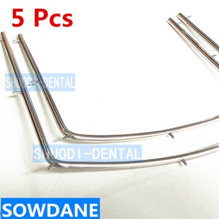 5 Pcs Dental Rubber Dam Frame Instrument Tool Stainless Steel 10CM/7.3CM/12CM Teeth Whitening