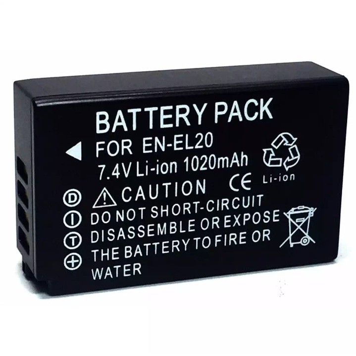แบตเตอรี่กล้อง รหัสแบต EN-EL20 \ ENEL20 Replacement Battery for Nikon 1 AW1,Nikon 1 J1,Nikon 1 J2,Nikon 1 J3,Nikon 1 S1,