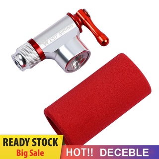 Deceble อุปกรณ์ปั๊มลมจักรยานอลูมิเนียมขนาดเล็ก Co2 Inflator สําหรับเล่นบาสเก็ตบอล