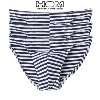 HOM (ออฮ์ม) รุ่น 401484-RA Packs 3 กางเกงในชาย  Micro Briefs ผ้าCotton นุ่ม ใส่สบาย มีความยืดหยุ่นสูง รูปทรงกระชับ