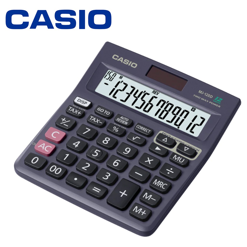 CASIO เครืองคิดเลข 12 หลัก รุ่น MJ-120D Plus [ประกัน CMG 2 ปี] Casio MJ-120D PLUS เครื่องคิดเลขตั้งโ