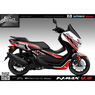 สติ๊กเกอร์แต่งลายรถ Yamaha Nmax V.2 ลาย Racing Sport V.1