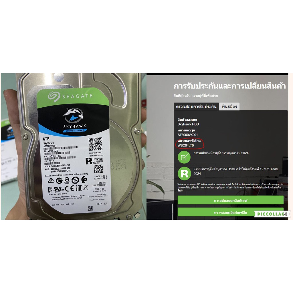 Seagate SkyHawk HDD CCTV Internal 6TB