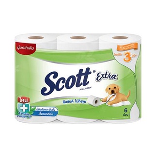 ทิชชู่ กระดาษชำระ SCOTT EXTRA SP JUMBO ROLL แพ็ค 6 ชิ้น กระดาษชำระ