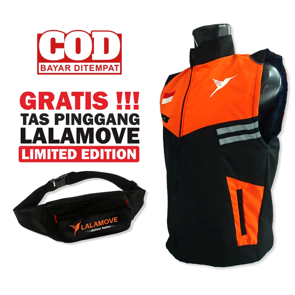 Lalamove Waterproof Vest Free กระเป๋าคาดเอวผู้ชาย กระเป๋าคาดเอวกันน้ํา
