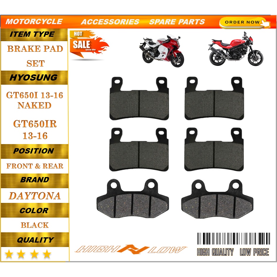 HYOSUNG GT650I GT650IR ผ้าเบรค STREET BIKE คุณภาพสูงสุด