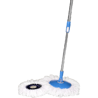 [คืน10% 10CCBJUL3] HomeHero Spin Mop ไม้ถูพื้นด้ามสแตนเลส พร้อมผ้าไมโครไฟเบอร์ 1 ผืนม่วง ไม้ถูพื้น ไม้ม็อบ