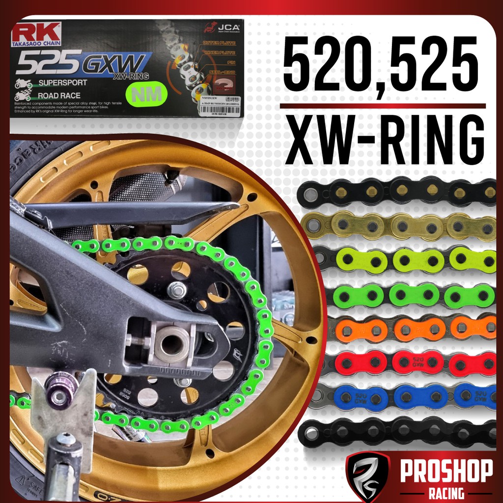 💥โซ่ RK 520 525 ยาว 120 ข้อ XW-Ring  8 สี GXW XRE ZXW