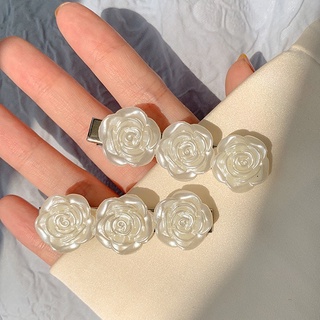 🌹พร้อมส่ง🌹กิ๊ฟติดผม กิ๊ฟดอกไม้ กิ๊ฟดอกกุหลาบ กิ๊ฟติดผมดอกกุหลาบ ที่ติดผม สไตล์เกาหลี กิ๊ฟสีขาว
