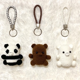 พวงกุญแจ ตุ๊กตา ตุ๊กตาถัก หมี we bare bears งานฝีมือ handmade โครเชต์ Crochet Doll